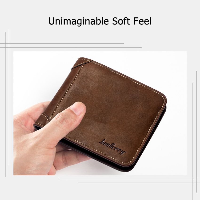 Men Wallets Retro PU Short Wallet Business Wallets Coin Bag Zipper Clutch Wallets Multi-Card Position Wallets Nubuck Leather Wallet Travel Purses Coin Pouch ID Credit Cards Holders