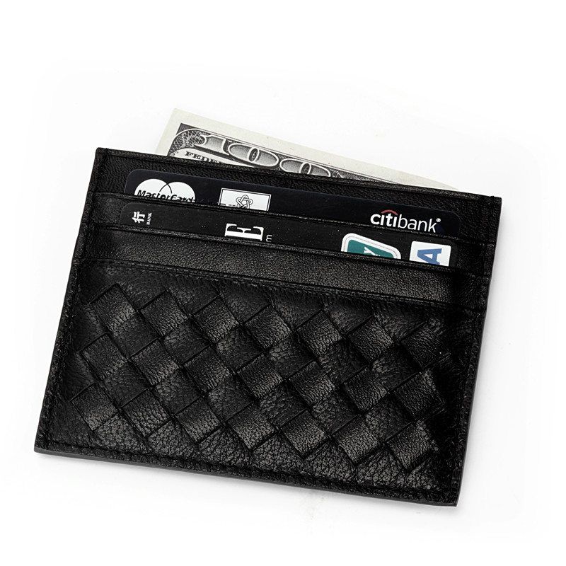 Zebella Card Holder Women  Leather  Sheepskin Men Credit Card Organizer Slim ID Card Coins Case Business Women Purse