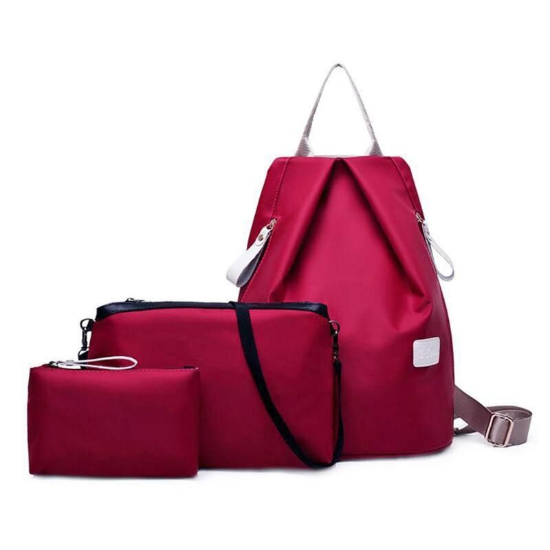 New 3Pcs/Set Waterproof Nylon Backpack for Women Multi Pocket Travel Backpacks Female School Bag for Teenage Girls Book Mochilas
