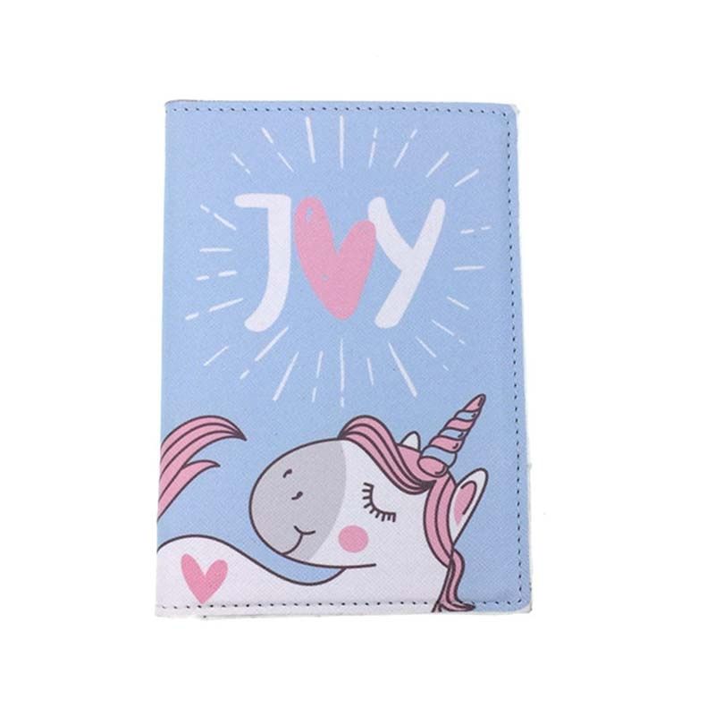 Cute Donut Rainbow Unicorn Travel Accessories Passport Holder PU Leather Travel Passport Cover Case Card ID