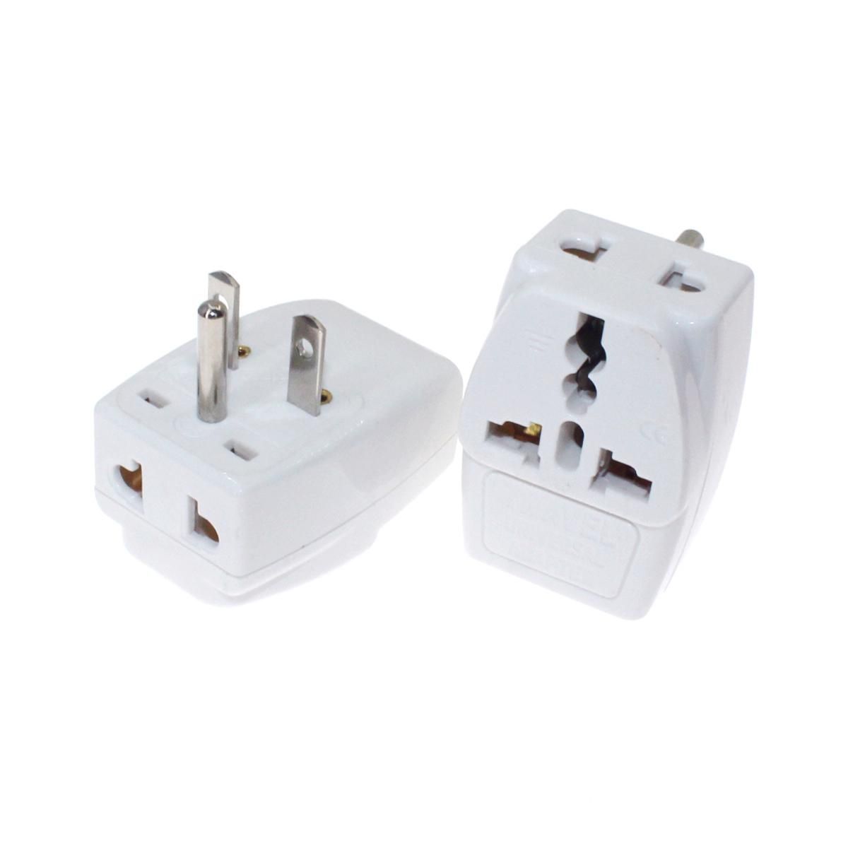 North American Converter, Universal to NEMA 6-15P US Power Travel Adapter, 15A 250V Plug