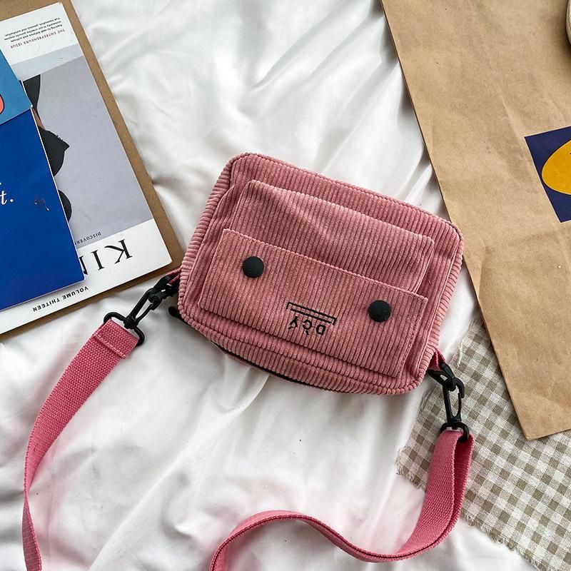 Women Bag Leisure Single Shoulder Messenger Bag Small Square Bag Corduroy Bag Small Women Bag Cross Body