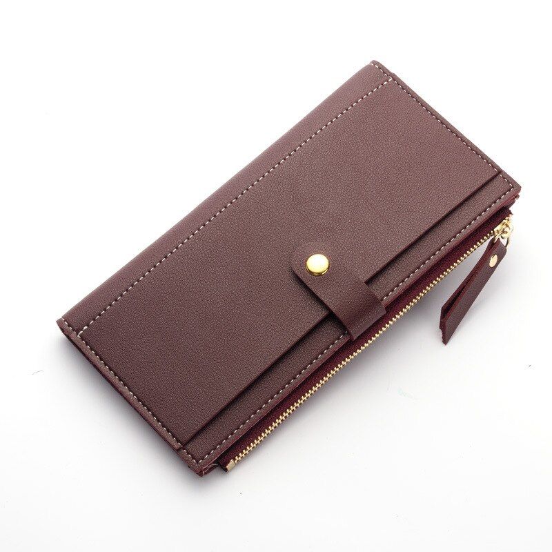 Long Solid Luxury Women Wallets Hasp Leather Wallet Female Purse Clutch Money Women Wallet Coin Purse Tassel