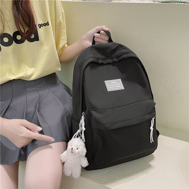 Cartoon Plush Ins Backpack Women Cute School Backpacks Female College StuSchoolbag for Teenage Girls Purse Kawaii Backpack