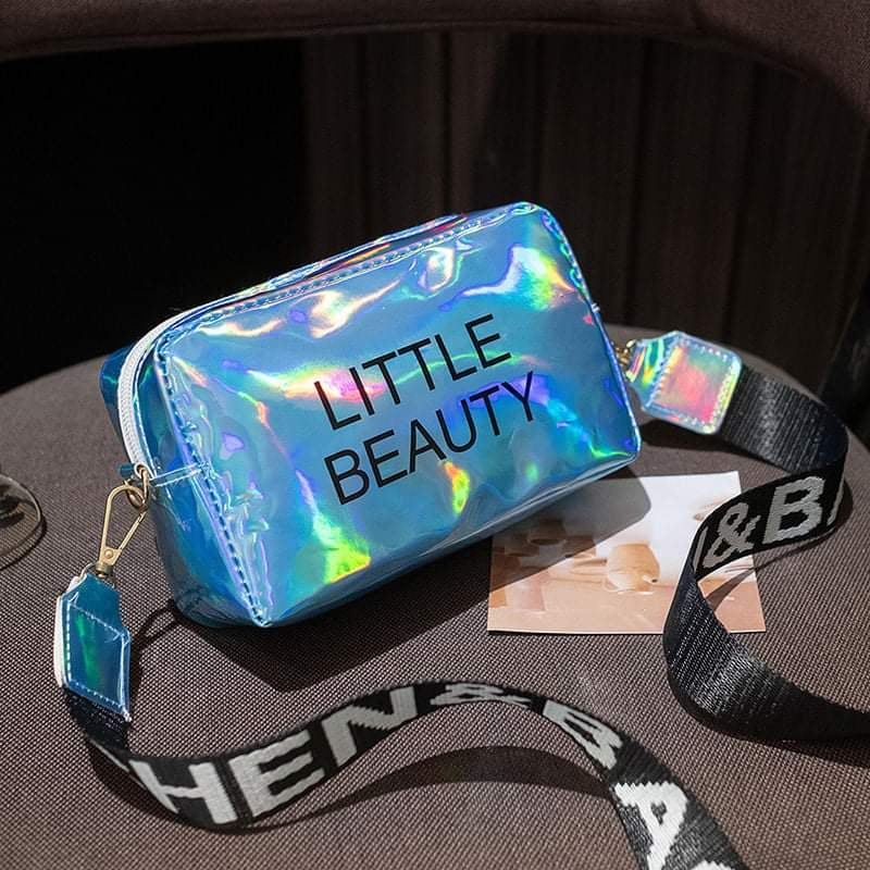 WOMEN'S TRANSPARENT PLASTIC LASER SMALL CROSSBODY BAG