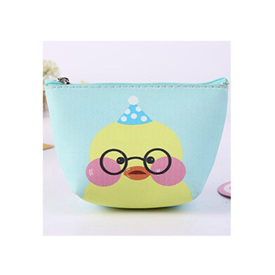 Short Foldable Cute Animal Coin Purse Women PU Leather Bag All-match Wallet