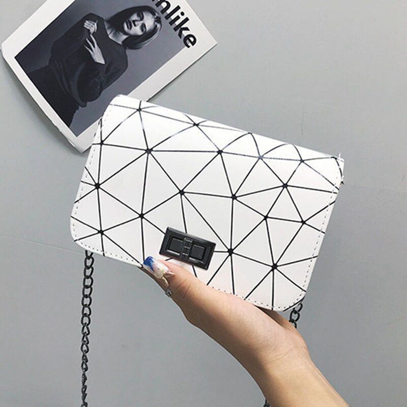 Fashion PU Leather Chain Crossbody Bags For Women Luxury Dimond Design Shoudler Bag Mini Purses And Handbags Ladies Messenger