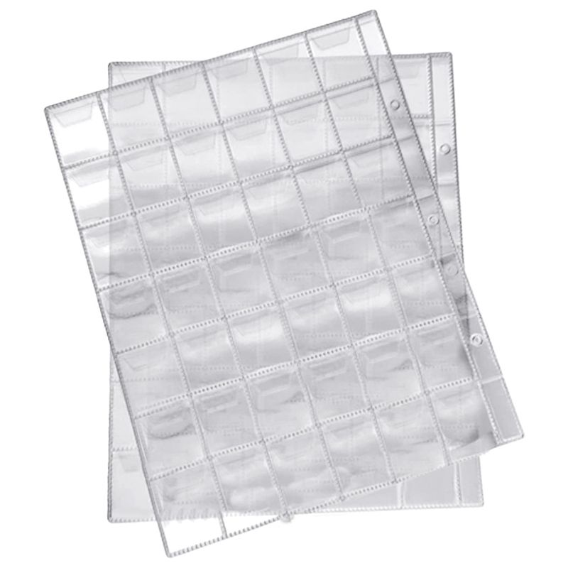 Individual 10 PCS 42 Pockets Clear Coin Holders Folder Sheets Storage Cash Money Collection Album Creative PVC Albums Collecting