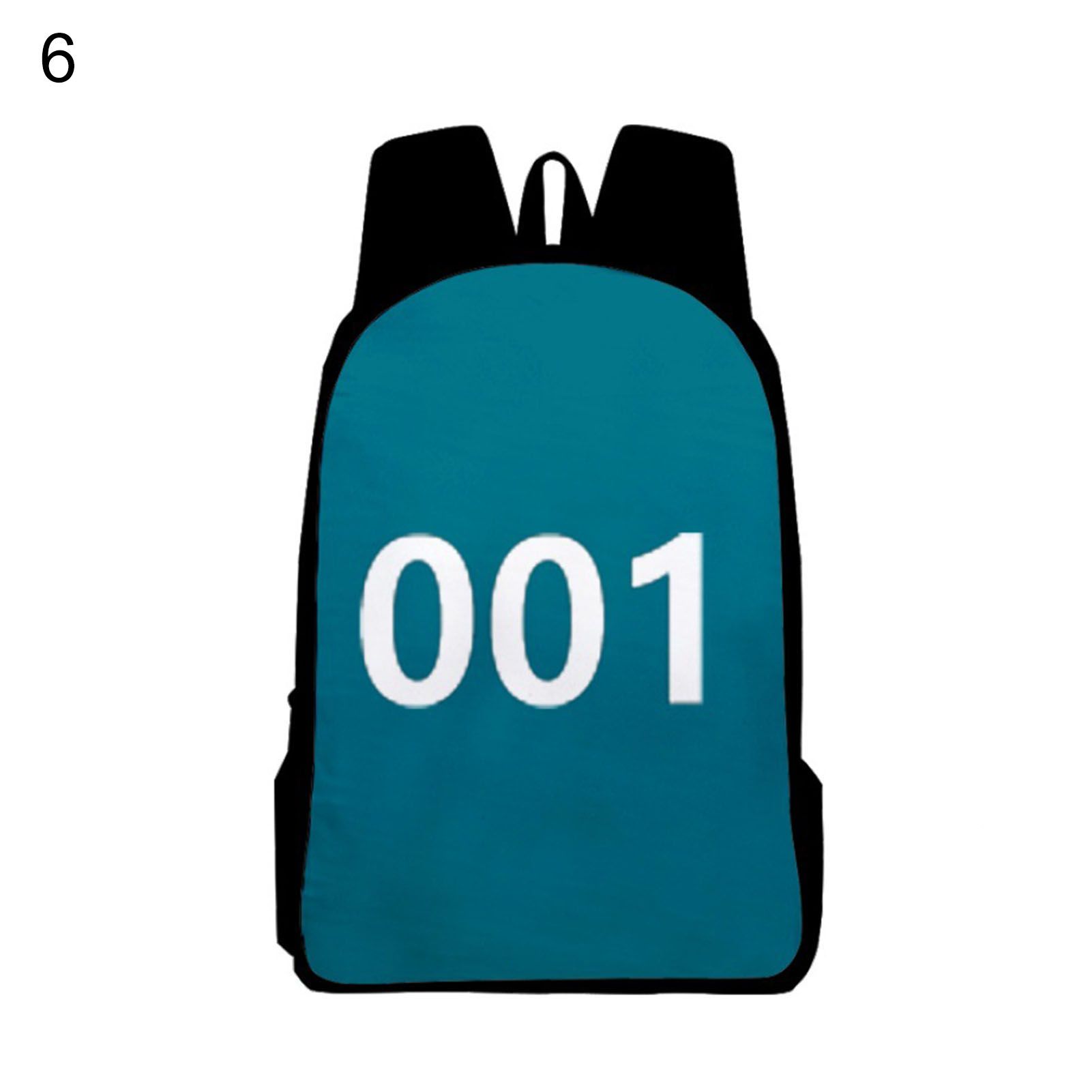 Backpack Eye-catching Isolation Layer Design Oxford Cloth Large Capacity Squid Game School Bag for Outdoor