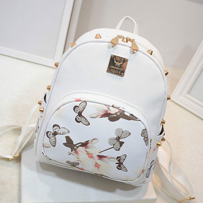 Women's Shoulder Bag Student Studs Butterfly Flower Narcissus Casual Fashion Pouch