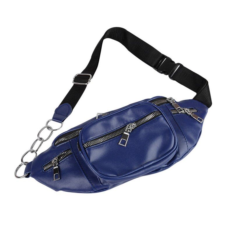 Fashion Pu Leather Zip Pouch Women Waist Bag Fashion Belt Chest Bag Travel Money Phone Bags For Ladies Female Luxury Funny Pack