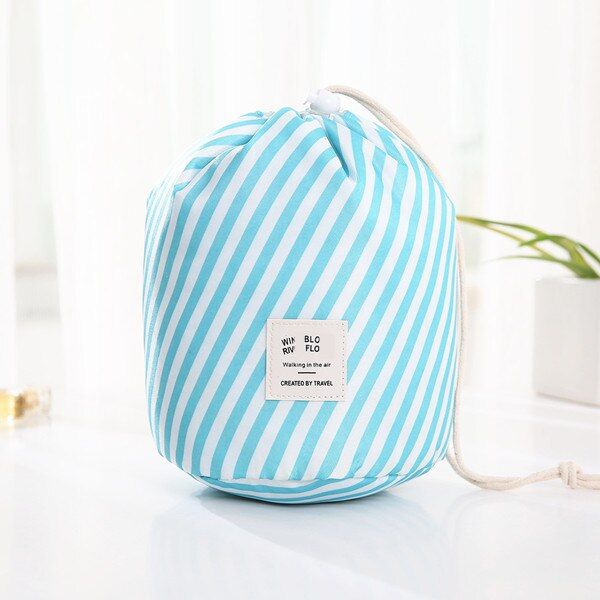 Beautician Round Cosmetic Bag Women Travel Necessarie Make up Organizer Female Toiletry Kit Case Box Makeup Wash Storage Pouch