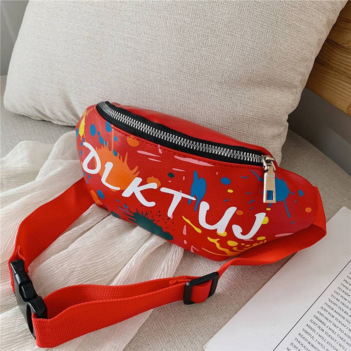 New Toddler Boys Girls Fanny Pack, Trendy Print Crossbody Bum Bag Waist Pack for Daily Trip