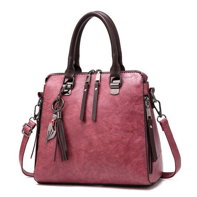 Gusure Women Composite Tassel Luxury Leather Purse Hands Famous Brands Designer Top-Handle Female Shoulder 4pcs/set Ladies handbag