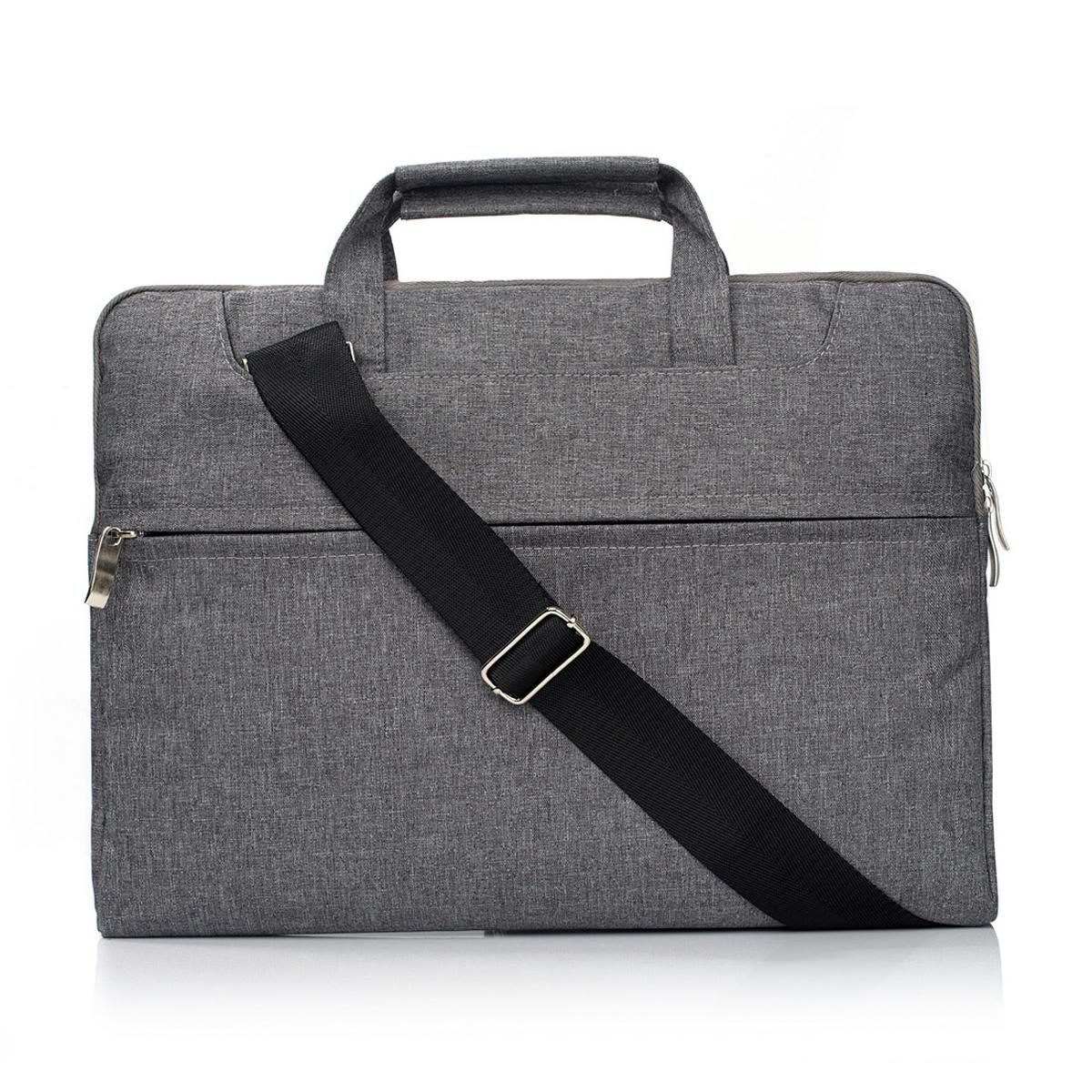 Portable One Shoulder Handheld Zipper Laptop Bag
