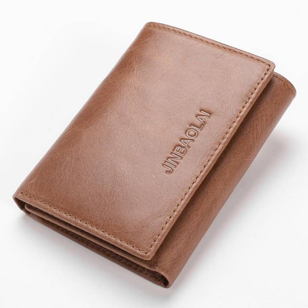 Rfid Blocking Leather Wallets 3 Fold Short Male Clutch Leather Wallets Credit Card Holder Carteira Purses Bags