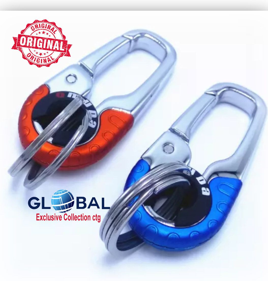 Omuda 3755 Metal Hook Key Chain (1 Pcs) With Double Ring Chrome Plated for Men/Women/Bikers/others