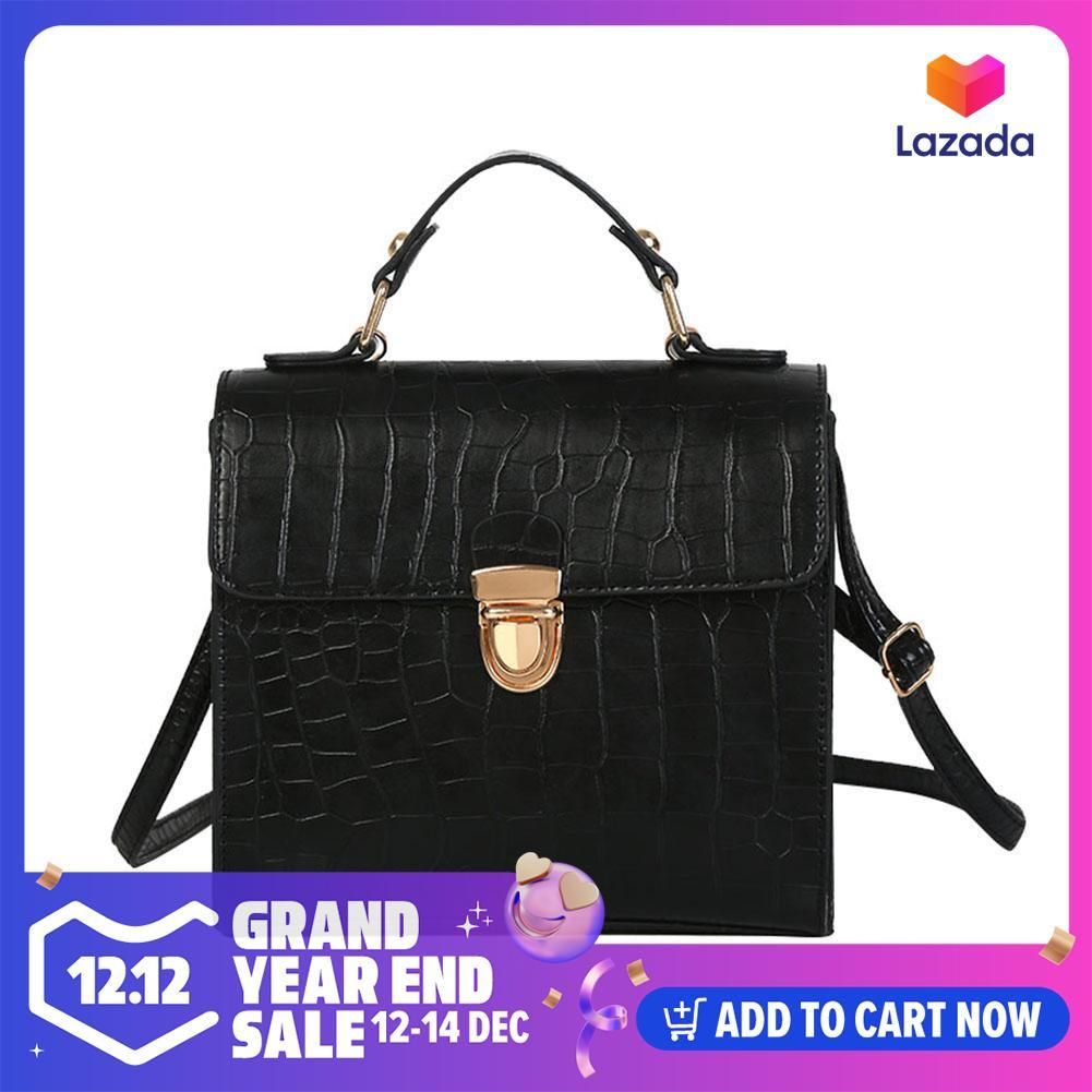 【BestGO】Alligator Pattern Leather Shoulder Handbags Messenger Women Crossbody Bags
