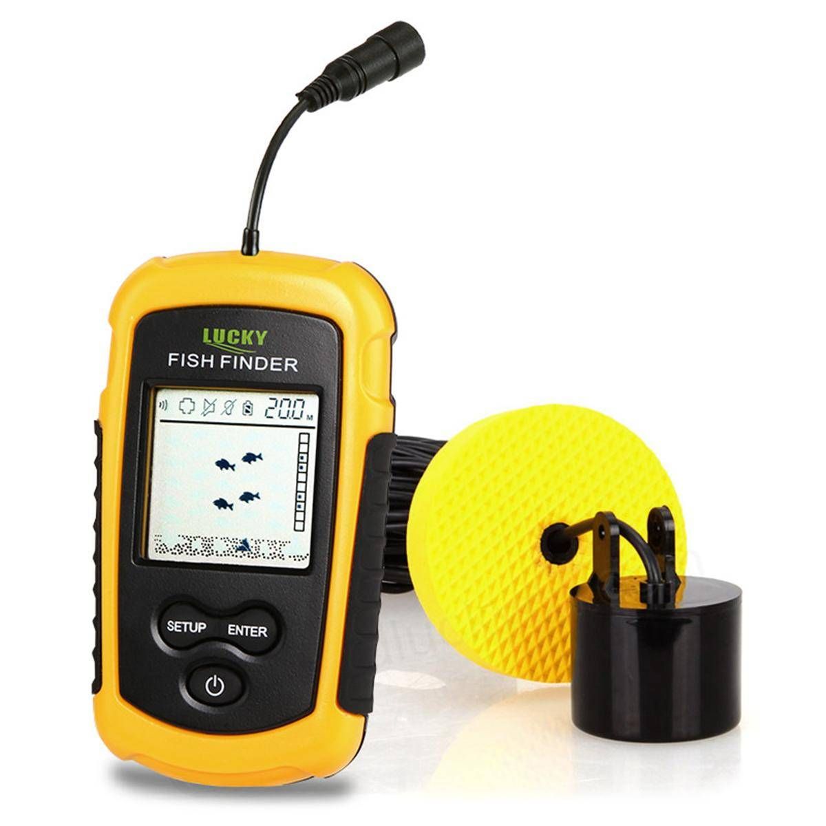 LUCKY FF1108-1 100m Portable HD Fish Finder w/ Green LED Backlight