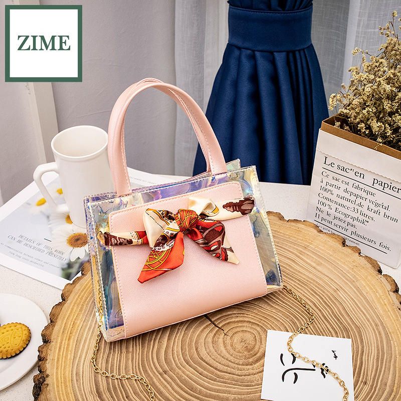 ZIME Female bag summer and autumn Korean version of the trendy fashion portable silk scarf bag ladies one-shoulder diagonal small square bag