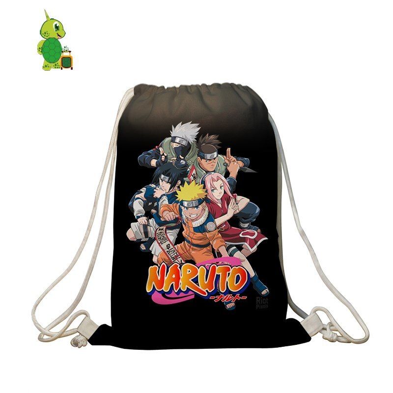 Naruto Naruto Sasuke Akatsuki Women Men Backpack Teeangers Boys Girls Drawstring Bag School Backpack Softback Travel Bags