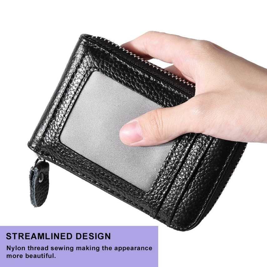 Anti-theft Leather Streamlined Wallet Card Holder RFID Hardware