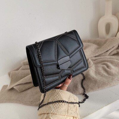 Rivet Chain Small Crossbody Bags For Women 2020 Shoulder Messenger Bag Lady Luxury Handbags Fashion Clutch Totes Female Purse