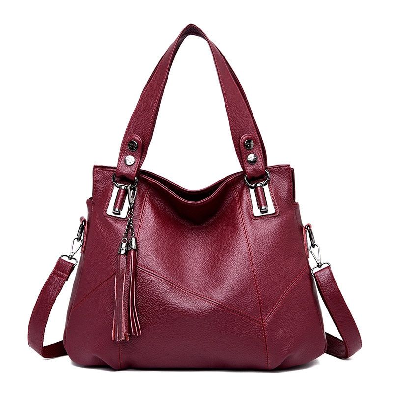 SMOOZA Luxury Handbags For Womens 2020 New Designer Tassel Bag Retro Tote Shoulder Bags Top-handle Bags Vintage Bolsa Feminina
