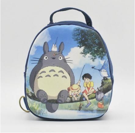 High Quality Anime My Neighbor Totoro Print Cosplay Fashion Lolita Canvas Shoulder Bags Schoolbag Mini Backpack