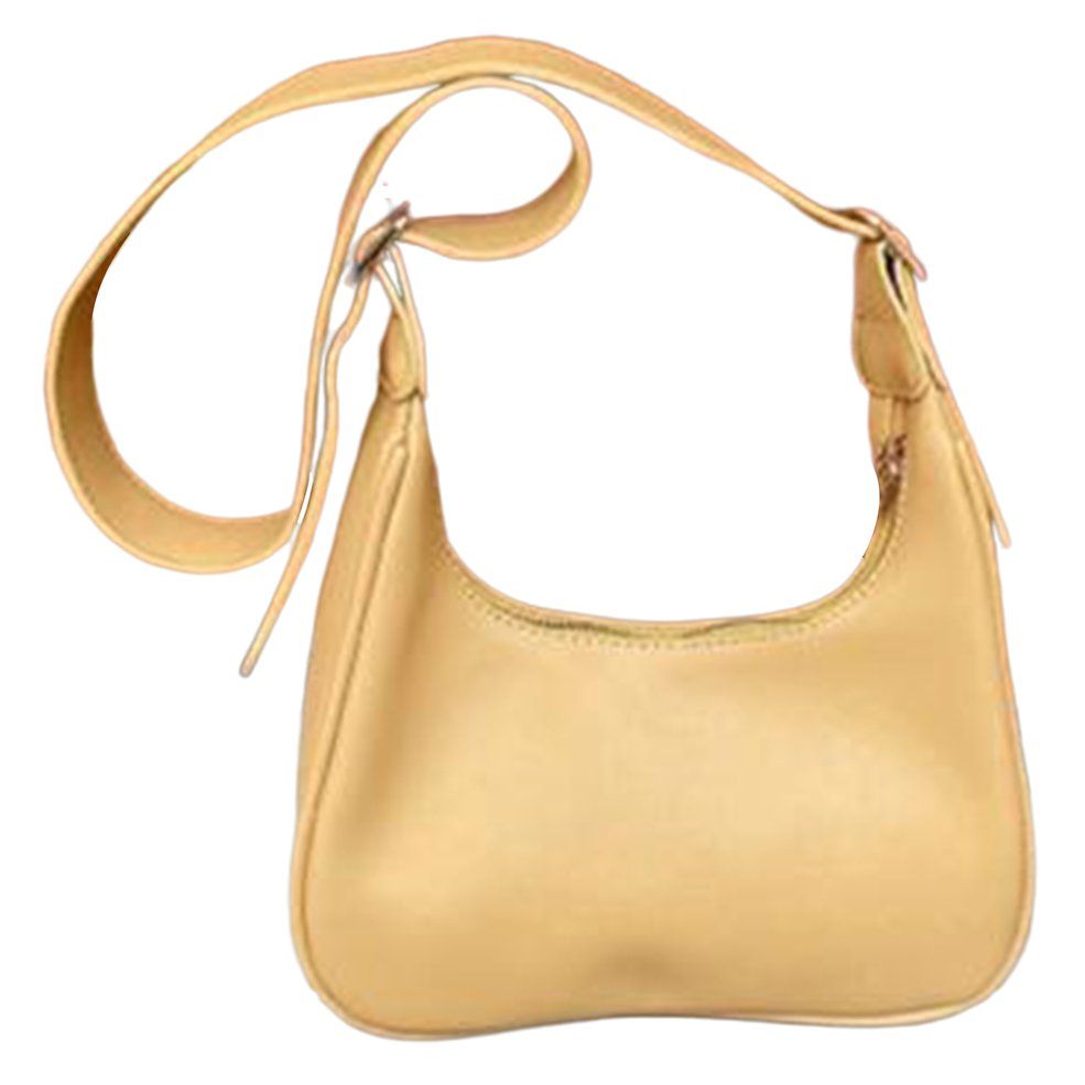 Casual Shoulder Bag Satchel Solid Color Zipper Leather Bag Satchel For Women