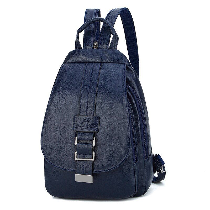 Women Leather Backpacks Vintage girls Shoulder Bag Sac a Dos Travel Ladies Bagpack Mochilas School Bags For female Preppy 2019