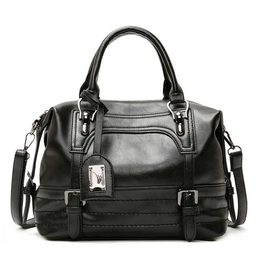 KMFFLY Luxury Vintage Handbags for Women Leather Shoulder Bag Female Famous Brand Simple Casual Tote Bag Sac Femme Handbag 2021