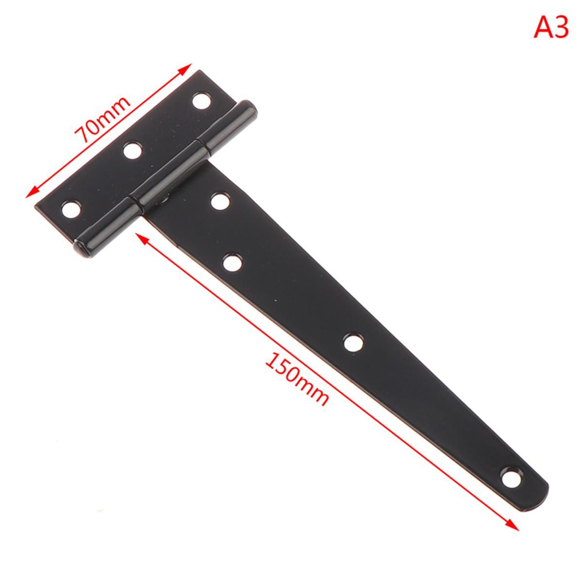Black Paint T Shape Triangle Hinge Cabinet Shed Wooden Door Gate Hinges Hardware  Creek