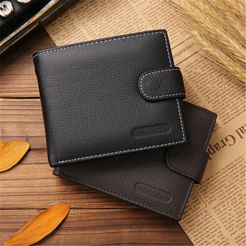 Men Luxury Soft Leather Bifold ID Credit Card Holder Coin Zip Purse Wallet Billfold