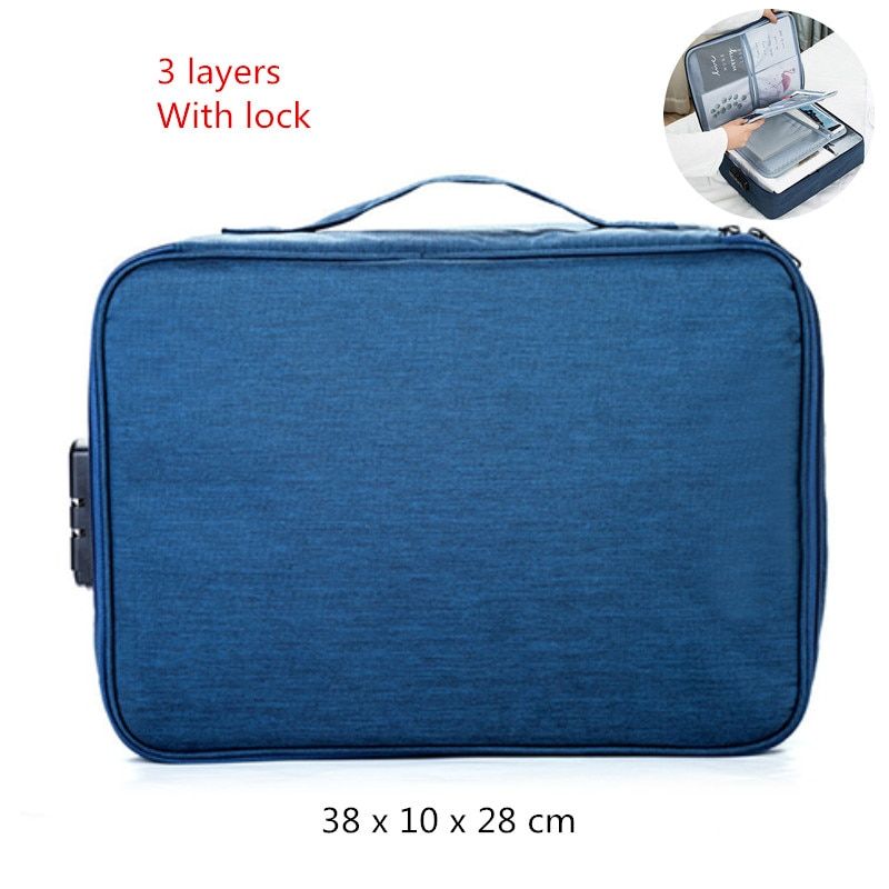 Men's Waterproof Business Briefcase Bag Oxford Document Ipad Electronic Storage File Organizer Pouch Handheld Accessories Items