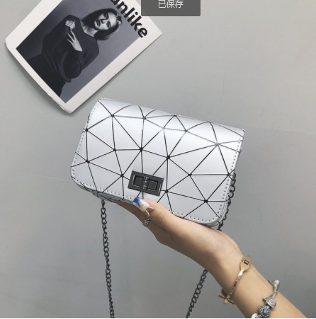 Women Fashionable Shoulder Bags New Female Messenger Bag Handbag Chain Wild Crack Printing Wild Crossbody Bag