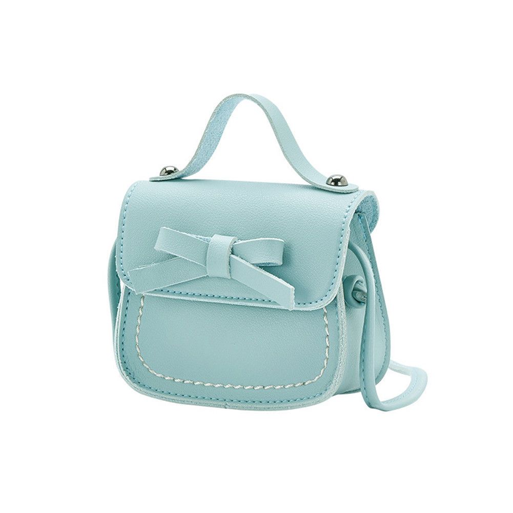 fashionapparel Toddler Baby Girls Bags Kids Bowknot Messenger Children Girls Prinss Cute Shoulder Bag Handbag enfant 7 Colors Sweet Small Purses CrossBody Sling PU Leather Wallet