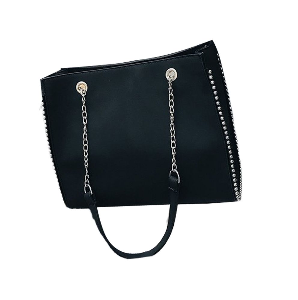 New Women Nubuck Chain Shoulder Bags Elegant Solid Color Bags with Rivets for Work Casual Wear