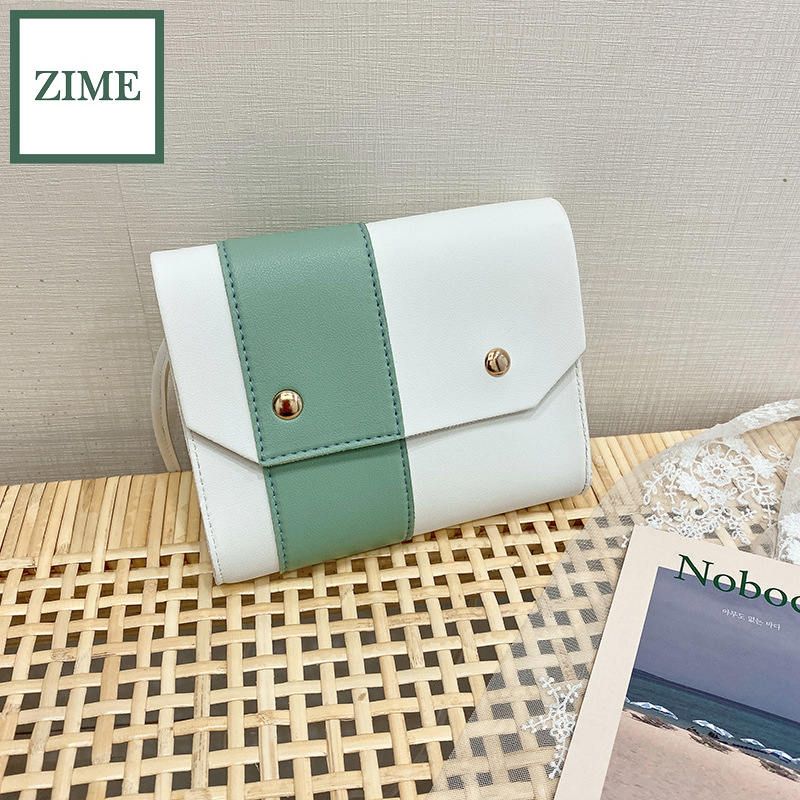 Zime Summer and Autumn Korean Style Rivet Color Matching Small Square Bag Fashion All-Match Lady One-Shoulder Diagonal Bag