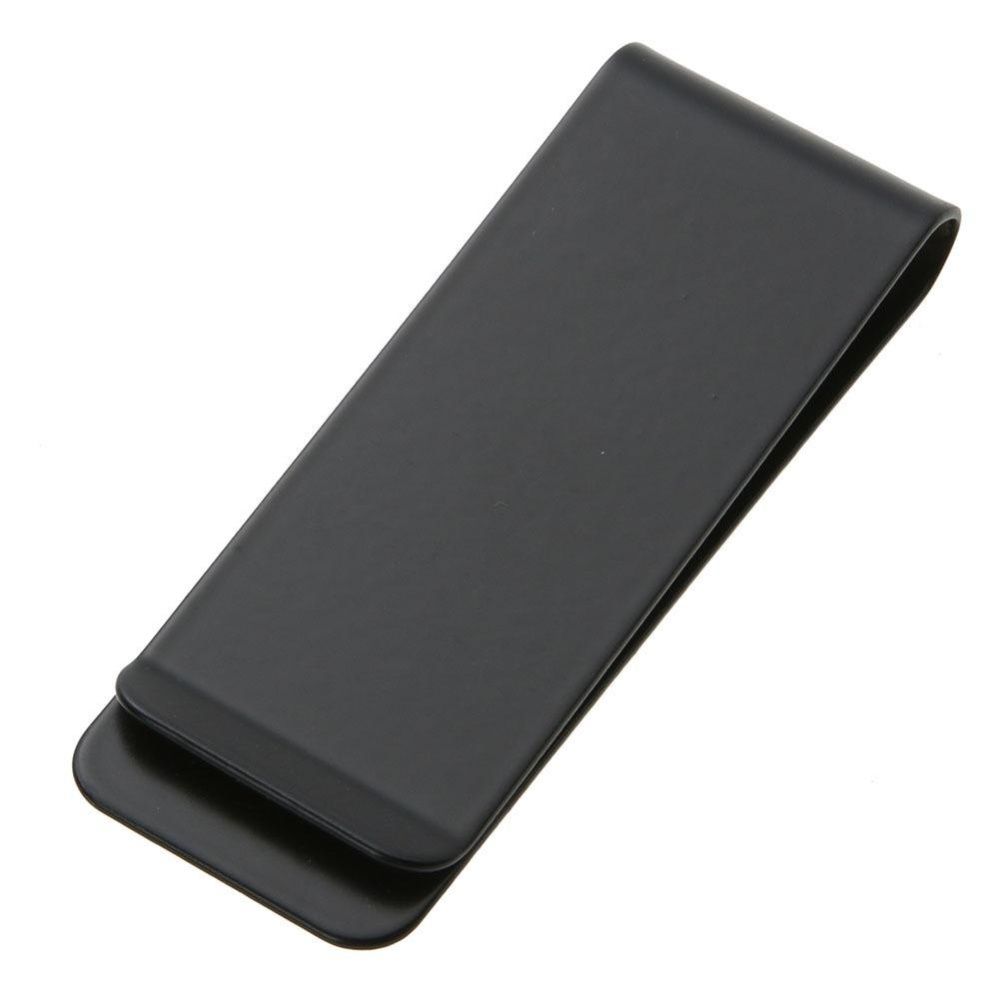 【ALL GOOD】Metal Stainless Steel Money Clip Holder Folder Collar Clip(Black) - intl