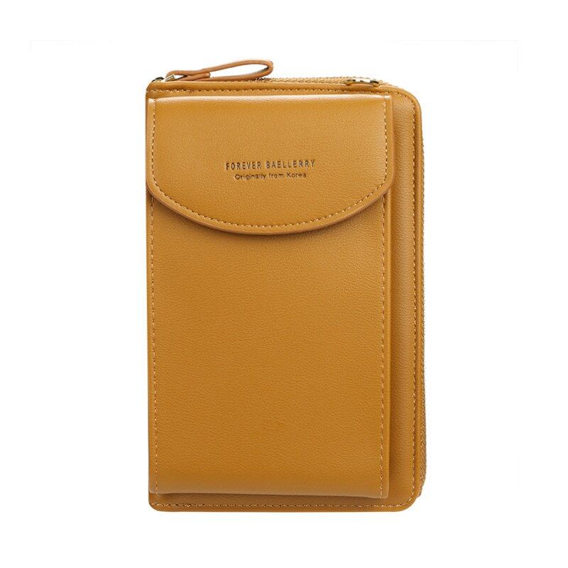 Baellerry High Quality Ladies PU Leather Vertical Purse Multifunctional Standard Clutch Messenger Bag Fashion Casual Bag