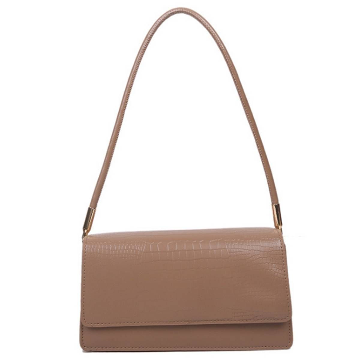 Casual Women Baguette Handbags Soild Colour AII Match Ladies Underarm Shoulder Bags Female Armpit Bag Khaki