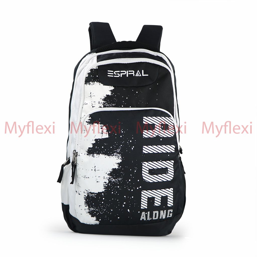 Espiral 201801 Ride Along Nylon Fabric Super Light Weight Traveling School College Backpack (Black) - Backpack