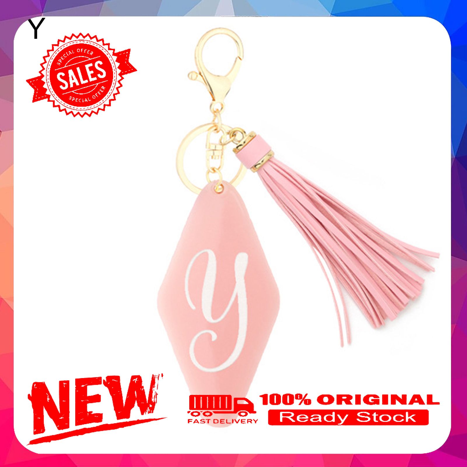Key Ring Bright-colored Stylish Creative Letter Pattern Keychain for Kids