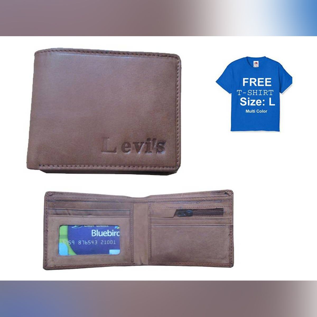 Buffalo Leather Wallet for Me  Leather With  Free T- Shirt