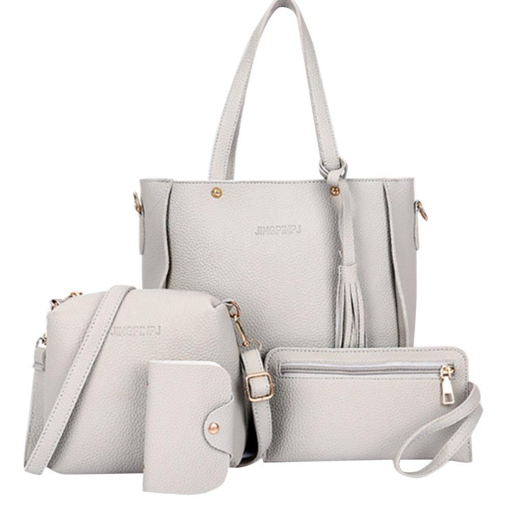 4 pieces/set Fashion Composit Bag Large Capacity Handbag Shoulder Bag Wallet