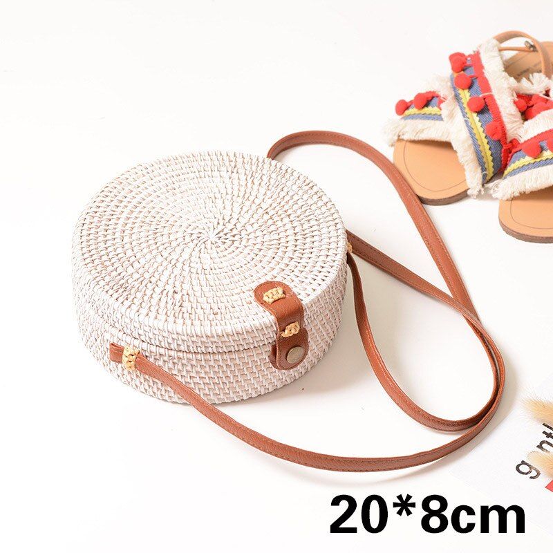 Straw Bag Women Bags Summer Beach Crossbody Bags Shoulder Rattan Bag Fashion Hollow Woven Handbag Bali Tote Bolsa Feminina S9DM