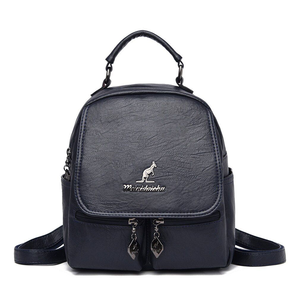 Vfemage 2019 Small Bags Women Backpack PU Leather Female Daypack Solid Backpack Ladies Small Bagpack Fashion Sac a Dos Mochila
