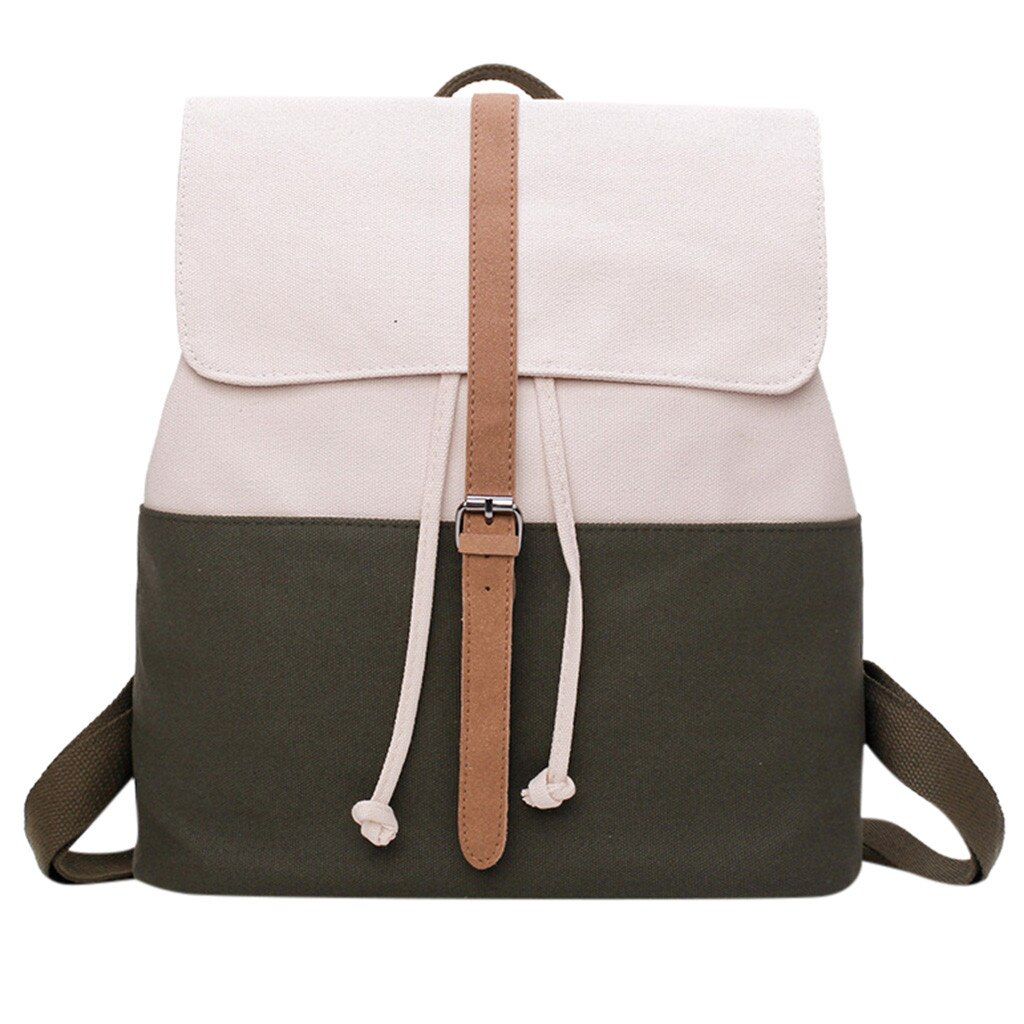 MUQGEW solid female zipper backpack canvas Fashion backpack women Canvas student college style#g30