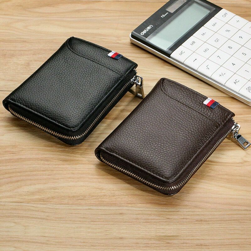 Fashion Vertical Session Zipper Wallet For Men
